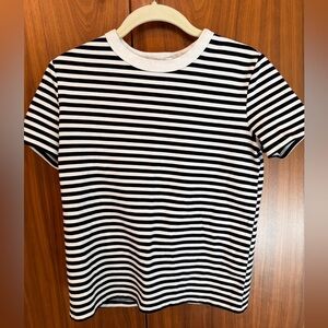 Zara Black and White Striped Tee
